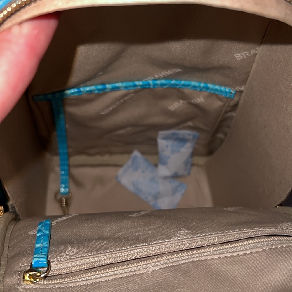 Brahmin Jordan tropic blue Melbourne bag GORGEOUS - Picture 5 of 6